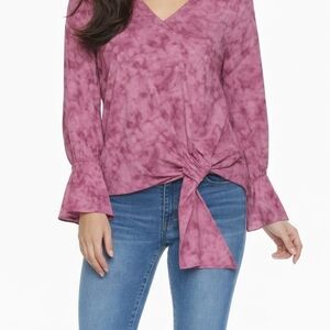 EUC Juicy Couture Pink Tie-Dye Blouse Size L